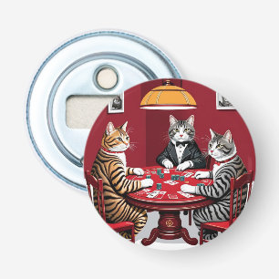 Décapsuleur Tabby Cats Jouer Au Poker