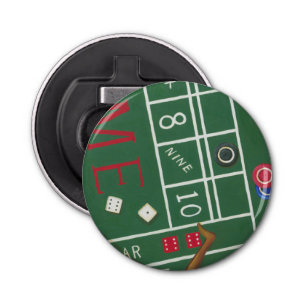 Décapsuleur Table Casino Craps avec chips et dés