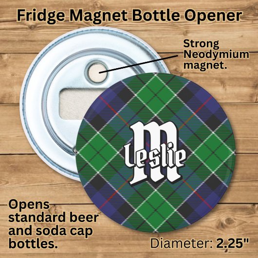 Décapsuleur Tartan de chasse du clan Leslie