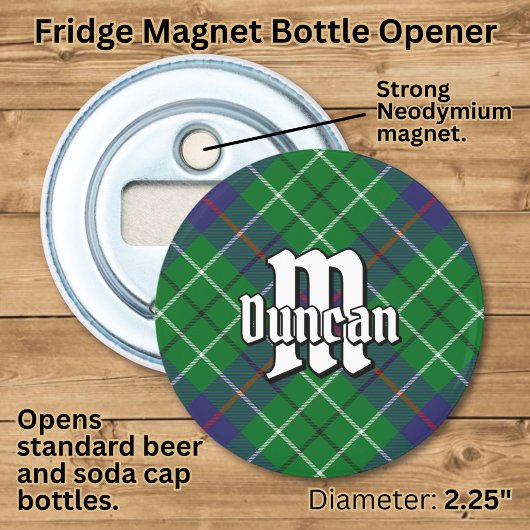 Décapsuleur Tartan du clan Duncan