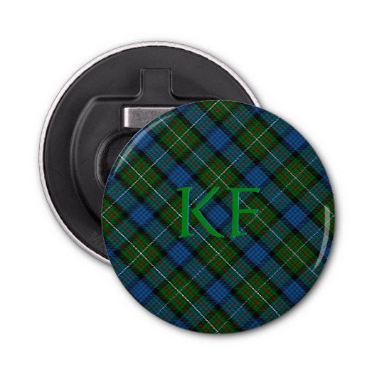 Décapsuleur Tartan officiel Fergusson avec monogramme / initia (Devant)