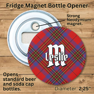 Décapsuleur Tartan rouge Clan Leslie