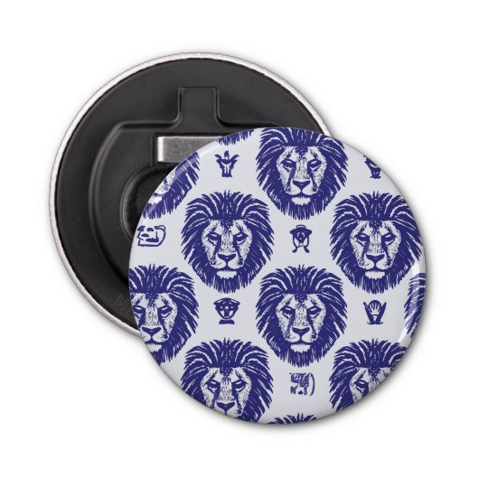 Décapsuleur Têtes de Lion bleu (Devant)