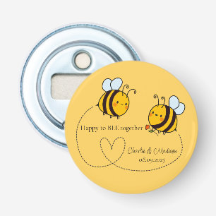 Décapsuleur Texte personnalisé Happy Love Bees