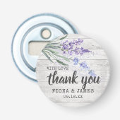 Décapsuleur Texture de bois rustique remerciement de mariage à (Devant)