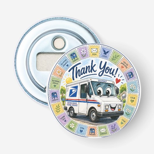 Décapsuleur Thank you Postal Workers  (Devant)