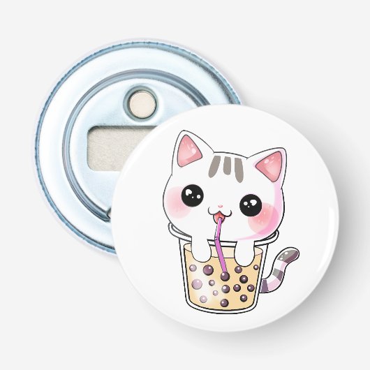 Décapsuleur Thé à bulle de chat Kawaii (Devant)