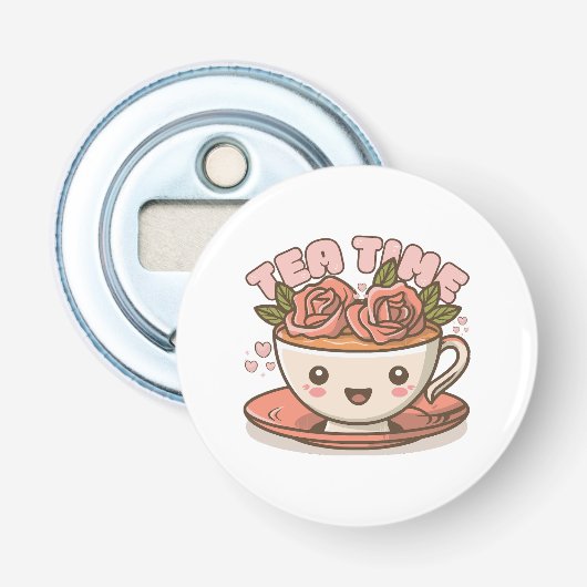 Décapsuleur Thé Temps de Rose Thé Kawaii (Devant)