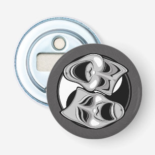 Décapsuleur Théâtre comique et tragique Masques Yin Yang Desig