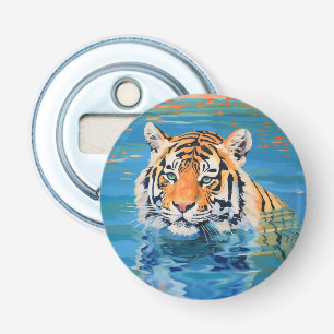 Décapsuleur Tigre, ouvre-bouteille, peint, art coloré