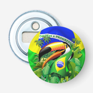 Décapsuleur Toco Toucan avec drapeau brésilien