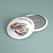 Décapsuleur tongs colorés aquarelle personnalisable