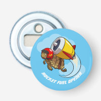 Tortoise de caricature Jetpack Rocket Fuel Opener