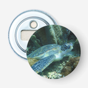 Décapsuleur Tortue de mer sur la photo des fonds marins