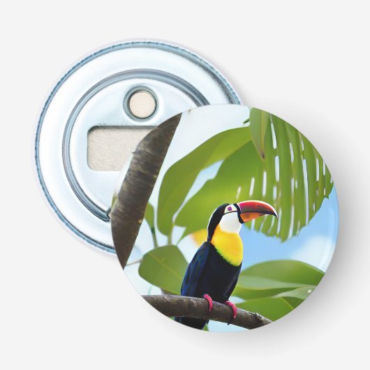 Décapsuleur Toucan tropical dans un arbre (Devant)