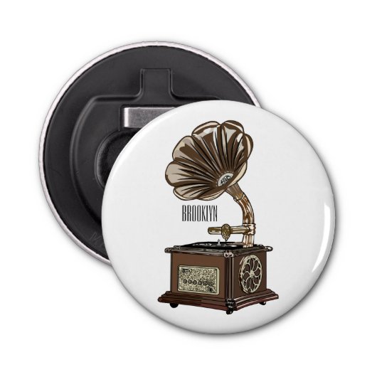 Décapsuleur Tourne-disque dessin animé (Devant)