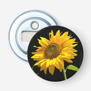 Décapsuleur Tournesol lumineux sur fond noir
