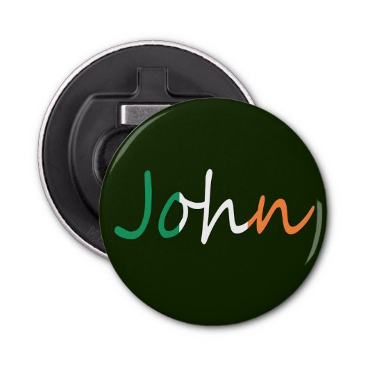 Décapsuleur Tout nom figurant sur le drapeau irlandais (Devant)