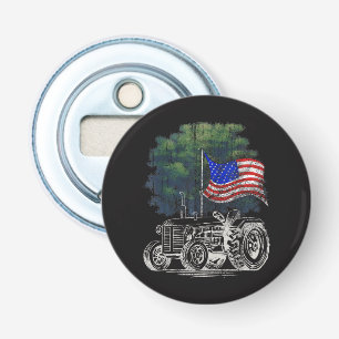 Décapsuleur Tracteur agricole vintage drapeau américain patrio