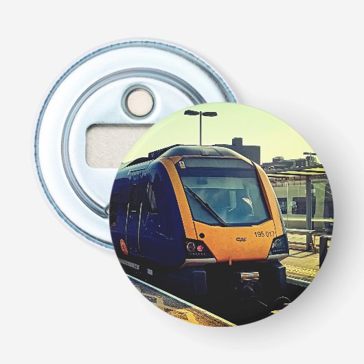 Décapsuleur Train bleu et jaune (Devant)