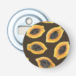 Décapsuleur Tranches de Papaya sur brun foncé