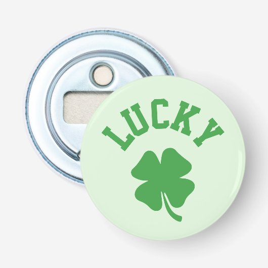 Décapsuleur Trèfle Chanceux Shamrock de la Saint-Patrick (Devant)
