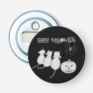 Décapsuleur Trois chats, citrouille et araignée Halloween