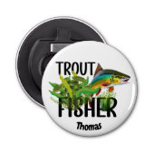 Décapsuleur Truite Fisher Truite Arc-En-Ciel En Environnement (Devant)