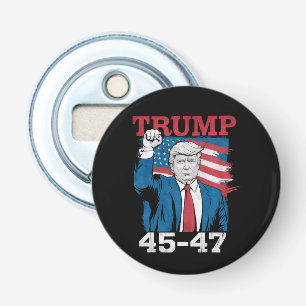 Décapsuleur Trump 45 47 Vintage Rétro Drapeau USA Américain