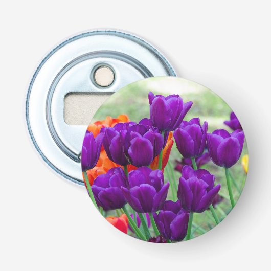 Décapsuleur Tulipes violettes foncées  puzzle    (Devant)