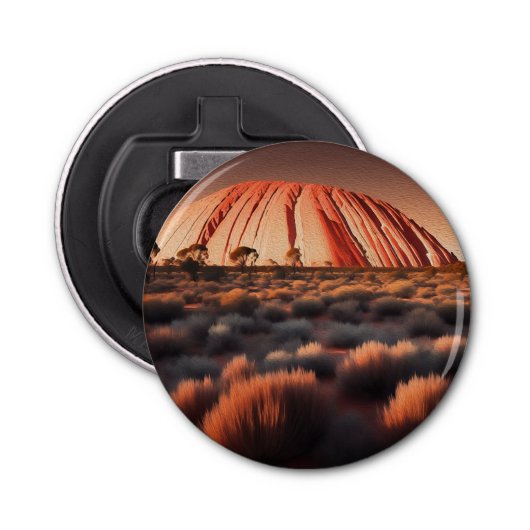 Décapsuleur Uluru "Ayers Rock" Australia Oil Paint, (Devant)