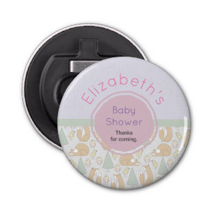 Décapsuleur Un Baby shower Motif de créatures de bois mignon M