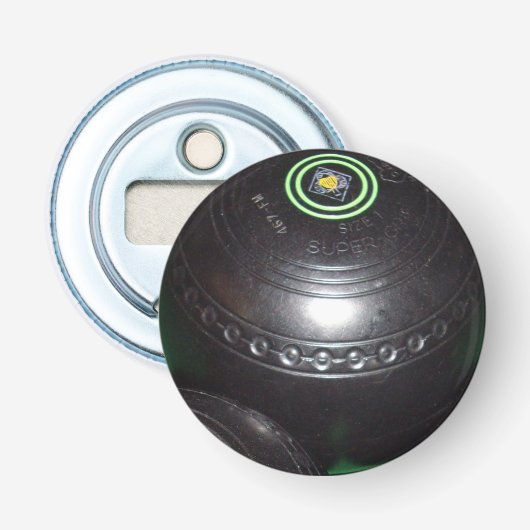 Décapsuleur Un bol à gazon noir magnétique rond (Devant)