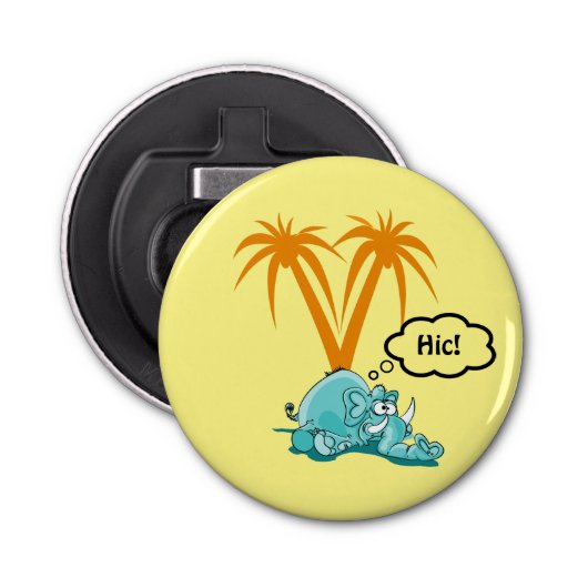 Décapsuleur Un Éléphant Bleu Tipsy Sous Les Palmiers (Devant)