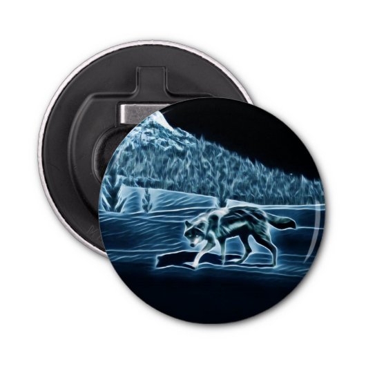 Décapsuleur Un Loup Sur Neige (Devant)