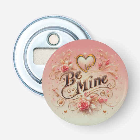 Décapsuleur Valentine's Day Be Mine Design with Heart, Citatio (Devant)