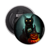 Décapsuleur Vampire Chat et Assistant Citrouille Halloween Sur (Devant)
