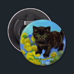 Décapsuleur Van Gogh Style Chat avec tournesol<br><div class="desc">Bottle Opener avec un chat de style Van Gogh avec des tournesols ! Un joli chaton noir pose à la légère avec des fleurs jaunes. Un cadeau fabuleux pour les amoureux de les chats et les collectionneurs d'art hollandais !</div>