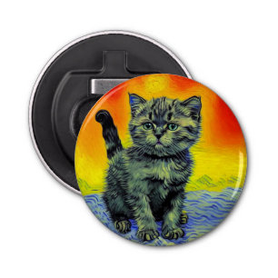 Décapsuleur Van Gogh Style Chat Sunset Beach