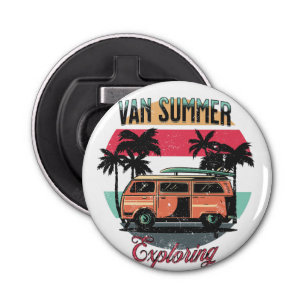 Décapsuleur Van Summer Exploration Plage Vacances Coucher de s