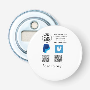 Décapsuleur Venmo paypal scan pour payer ajouter q r code logo
