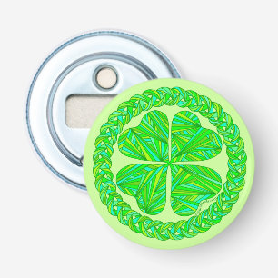 Décapsuleur Vert celtique chanceux d'amusement de trèfle de