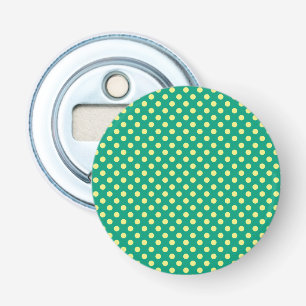 Décapsuleur Vert émeraude avec Pois jaunes par STaylor
