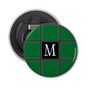 Décapsuleur Vert foncé et gris personnalisé unique première tr (Devant)