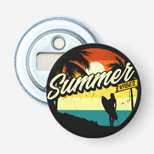 Décapsuleur Vibes d'été Silhouette rétro ronde