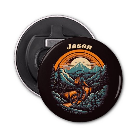 Décapsuleur Vie cyclable, personnalisable rétro (Devant)