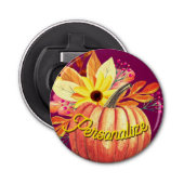 Décapsuleur Vin pourpre orangé citrouille d'automne (Devant)