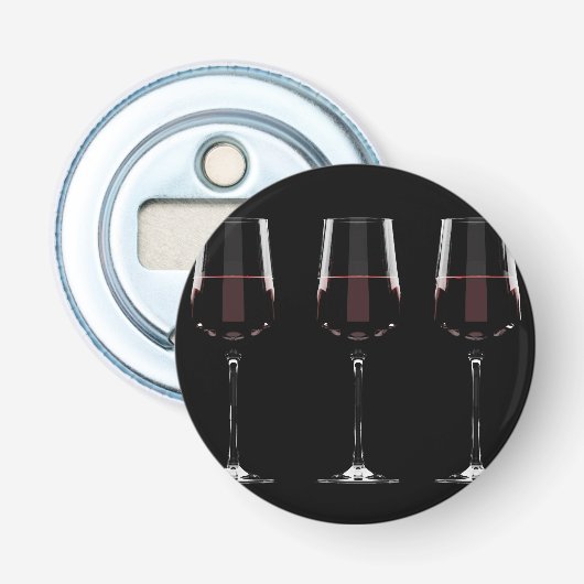 Décapsuleur Vins avec vin rouge sur noir (Devant)