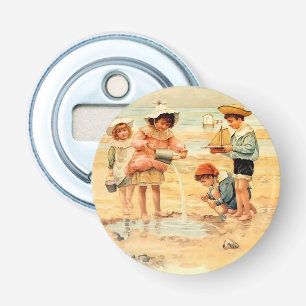 Décapsuleur Vintage Antique Beach Boy Girl Enfants Art