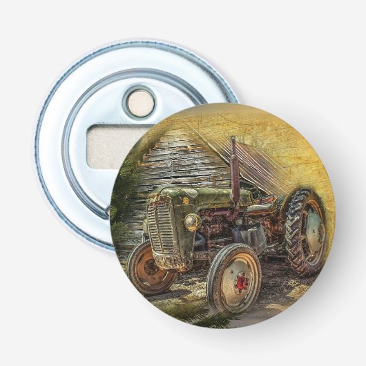 Décapsuleur Vintage Green Tractor Rustic (Devant)